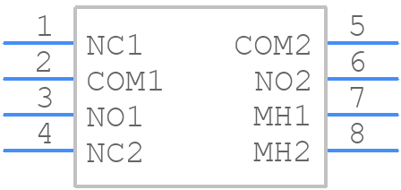 100DP5T1B1M6REH - E-Switch - PCB symbol
