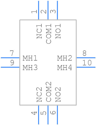 100AWDP3T2B4VS2RE - E-Switch - PCB symbol