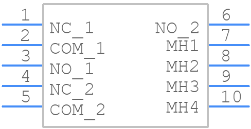 100DP1T1B3VS5RE - E-Switch - PCB symbol