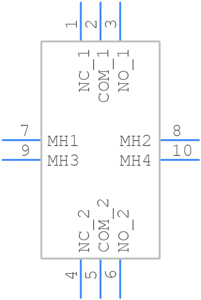100DP1T1B1VS2RE - E-Switch - PCB symbol