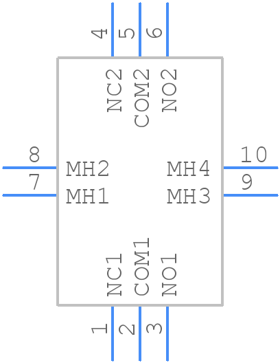 100DP4T4B3VS2QE - E-Switch - PCB symbol