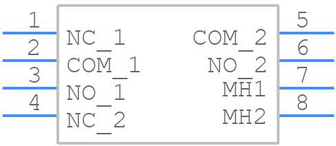 100DP1T1B1M7QE - E-Switch - PCB symbol