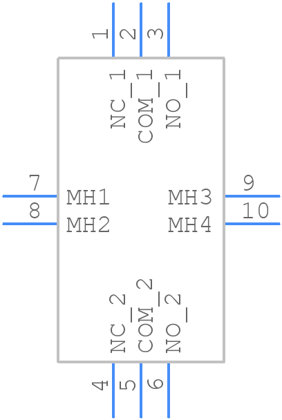 100DP1T3B4VS2QE - E-Switch - PCB symbol