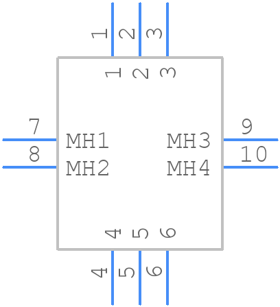100DP6T3B2VS3QE - E-Switch - PCB symbol