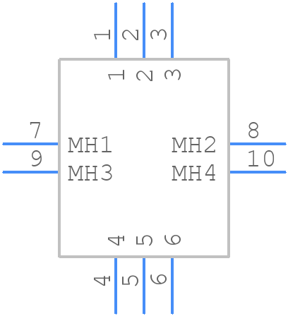100DP6T3B4VS2QE - E-Switch - PCB symbol
