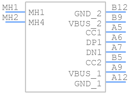 GT-USB-7101A - G-Switch Electronic - PCB symbol