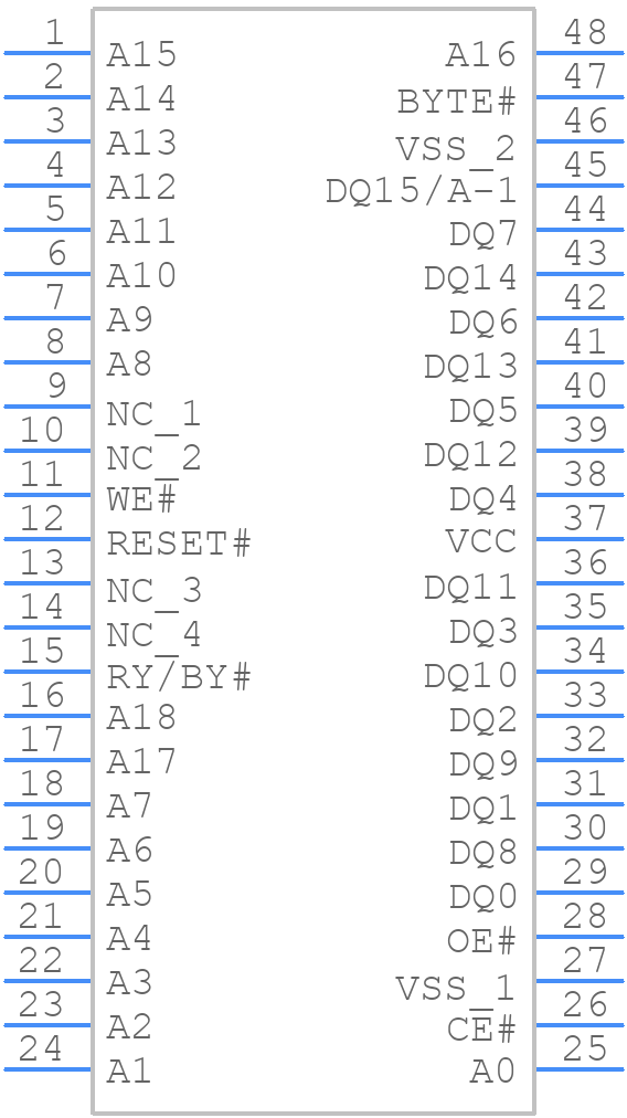 AM29F800BB-55EI - AMD - PCB symbol