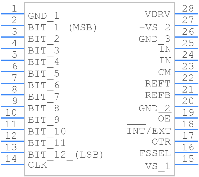 ADS807E/1K - Texas Instruments - PCB symbol