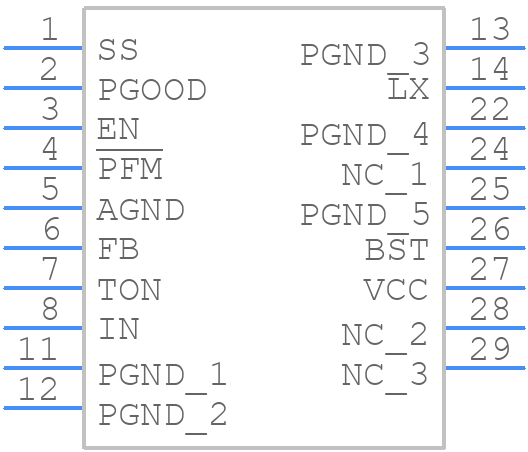 AOZ2369QI-11 - Alpha Semiconductor - PCB symbol