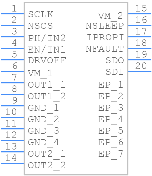 DRV8242SQRHLRQ1 - Texas Instruments - PCB symbol