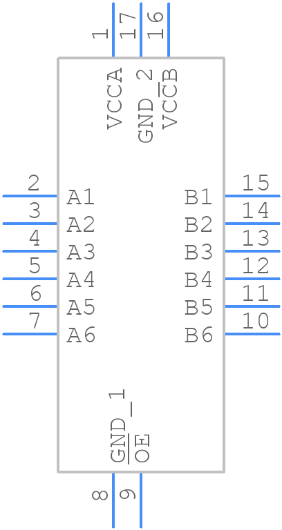 TXV0106BQBR - Texas Instruments - PCB symbol