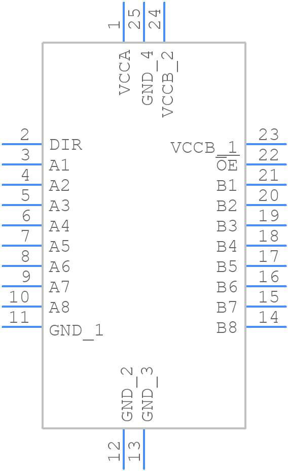 TXV0108RGYR - Texas Instruments - PCB symbol