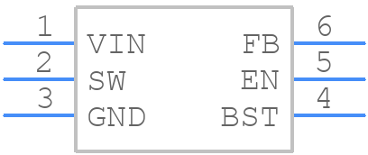 TPS562203DRLR - Texas Instruments - PCB symbol