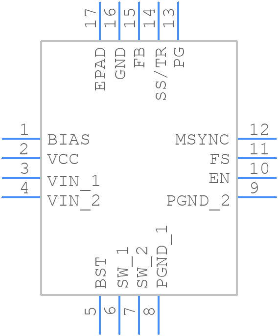 AP64203QFVBW-13 - Diodes Incorporated - PCB symbol