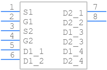 DMTH8030LPDWQ-13 - Diodes Incorporated - PCB symbol