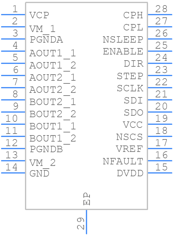 DRV8452SPWPR - Texas Instruments - PCB symbol