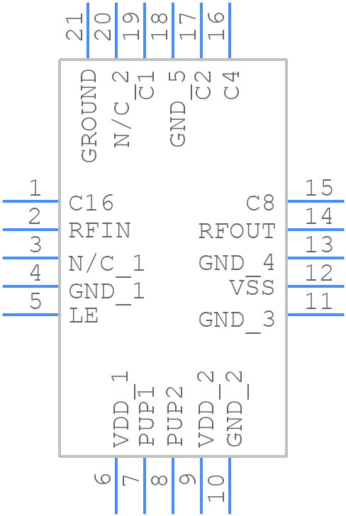 DAT-31A-PN+ - Mini-Circuits - PCB symbol