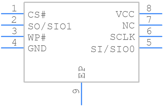 MX25V80066ZNI02-TR - Macronix - PCB symbol