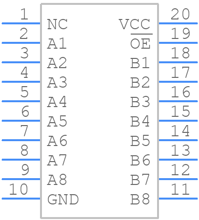 74CBTLV3245ADWG4 - Texas Instruments - PCB symbol