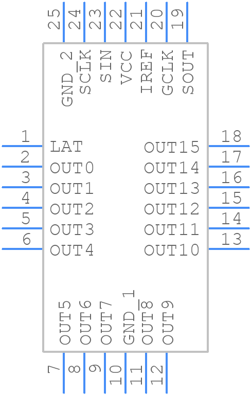 TLC6946RGER - Texas Instruments - PCB symbol