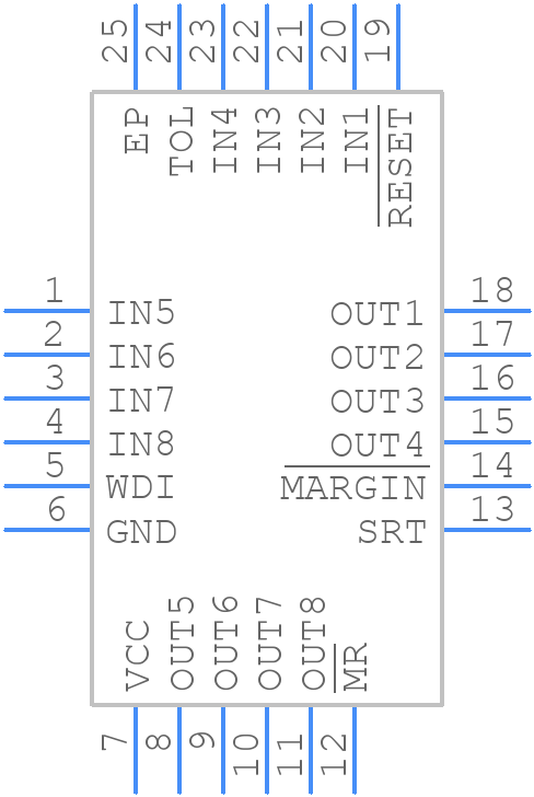 MAX16006ETG+T - Analog Devices - PCB symbol