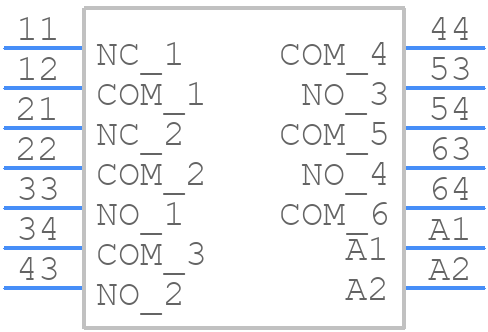SR6B6K24 - TE Connectivity - PCB symbol