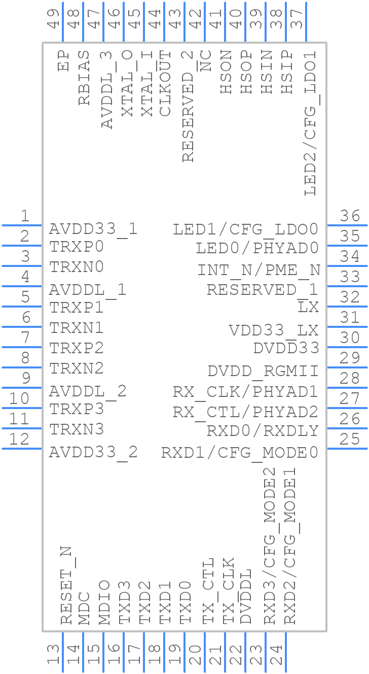 YT8521SH-CA - MotorComm - PCB symbol