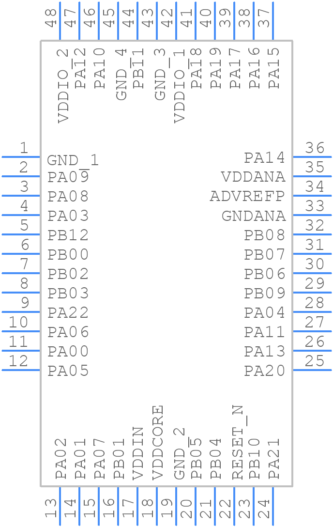 AT32UC3L032-AUT - Microchip - PCB symbol
