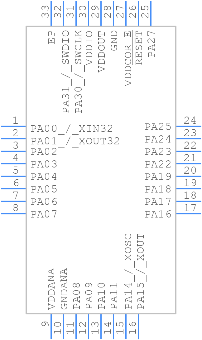 ATSAML10E16A-MF - Microchip - PCB symbol