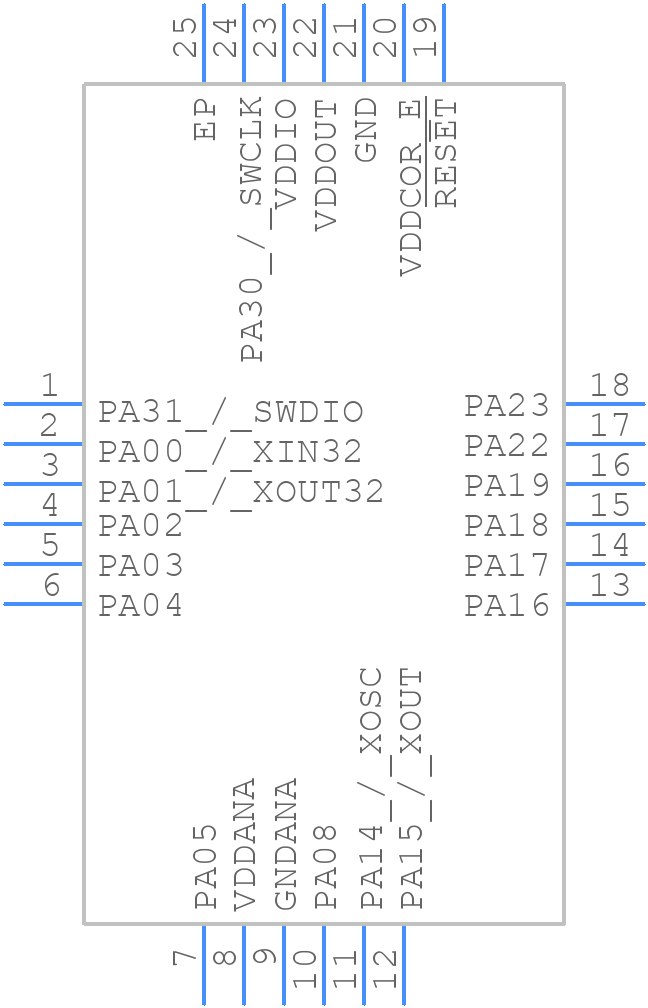 ATSAML10D14A-MFT - Microchip - PCB symbol