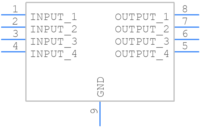 EMIF04-1005M8 - STMicroelectronics - PCB symbol