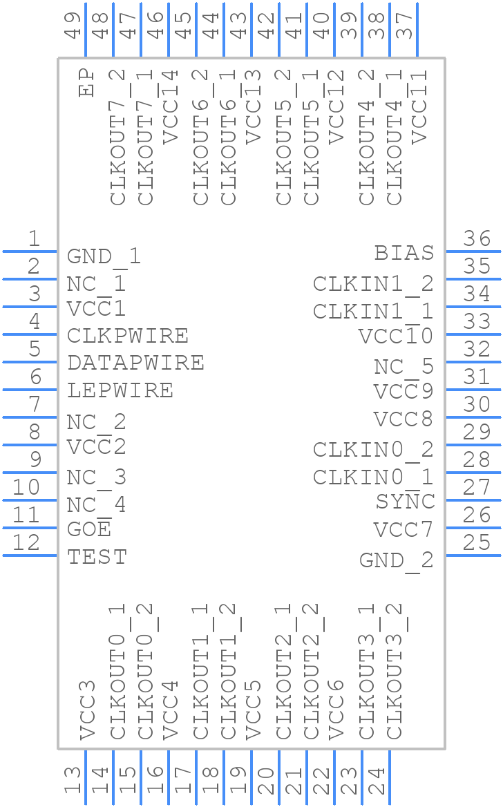 LMK01000ISQX/NOPB - Texas Instruments - PCB symbol