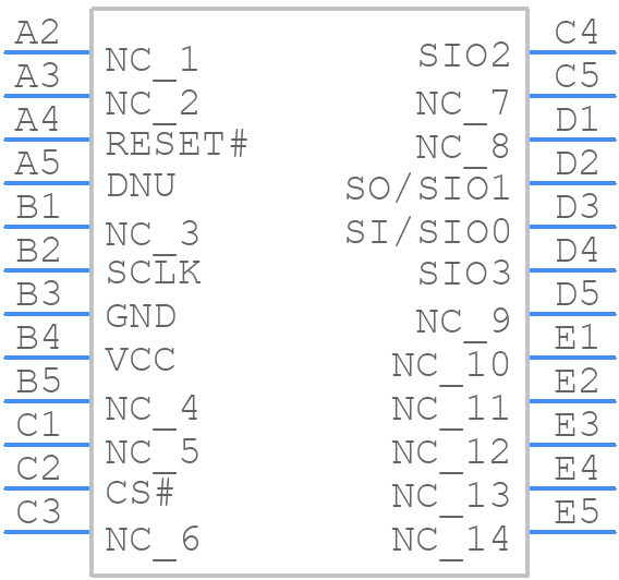 MX25UW51245GXDI00-T - Macronix - PCB symbol