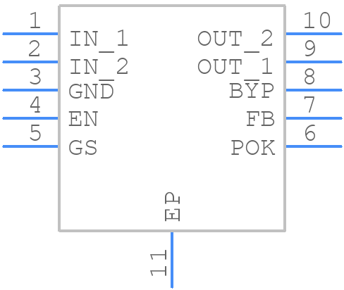 MAX38903BATB+T - Analog Devices - PCB symbol