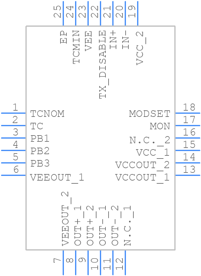 MAX3967AETG+T - Analog Devices - PCB symbol