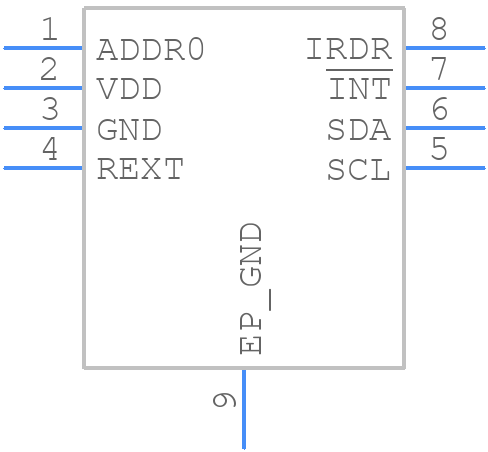 ISL29027IROZ-T7 - Renesas Electronics - PCB symbol