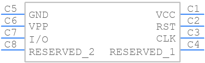 SCC-A3-08-SG-HC-T/R - Adam Tech - PCB symbol