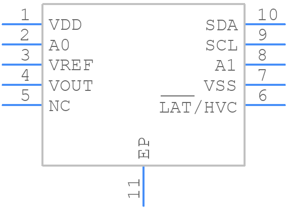 MCP47CMB21-E/MF - Microchip - PCB symbol