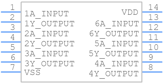 HCC40106BDT - STMicroelectronics - PCB symbol