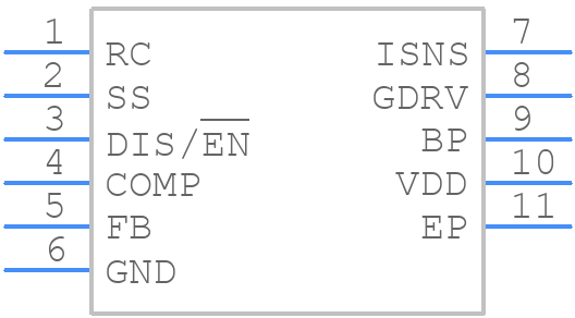 TPS40210DRCRG4 - Texas Instruments - PCB symbol