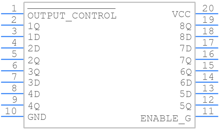 DM74ALS373N - Texas Instruments - PCB symbol
