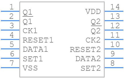 TC4013BP - Toshiba - PCB symbol