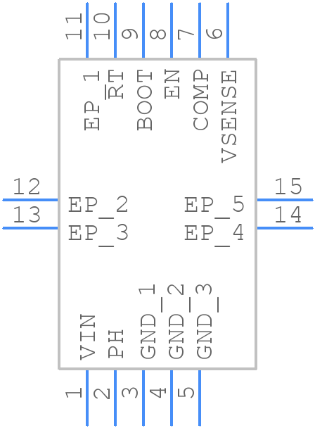 TPS54335DRCT - Texas Instruments - PCB symbol