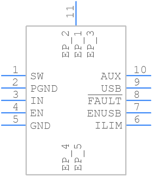 TPS2500DRCR - Texas Instruments - PCB symbol