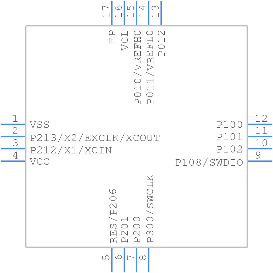 R7FA0E1053CNL#BA0 - Renesas Electronics - PCB symbol