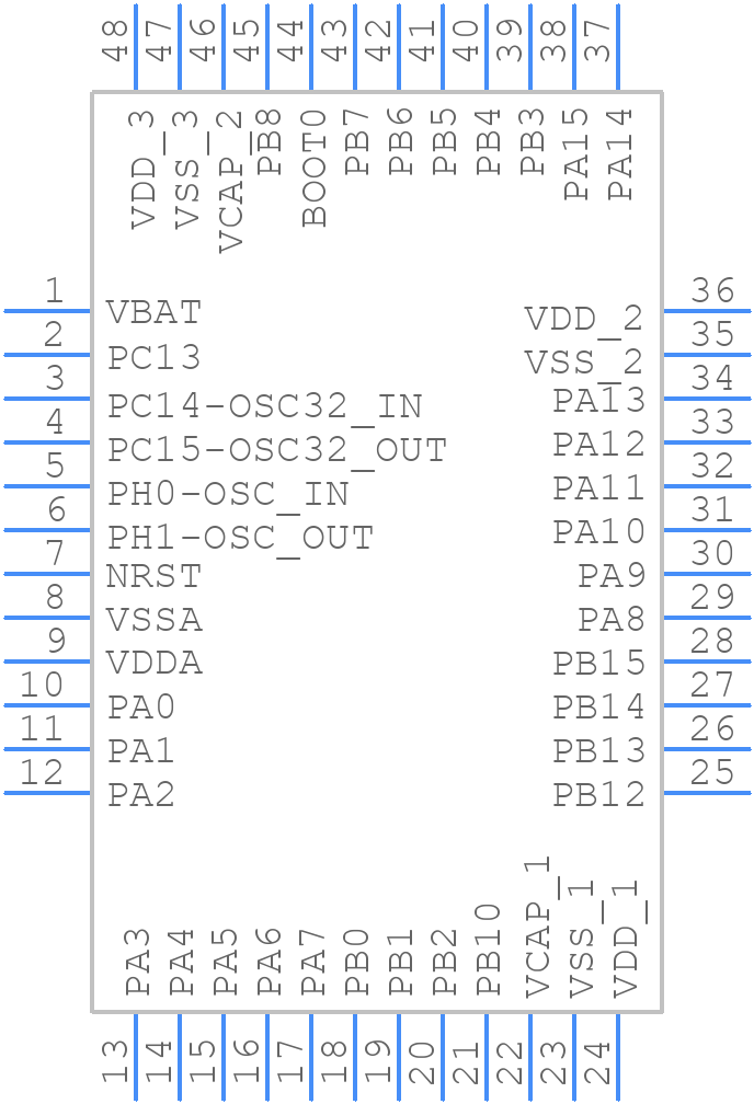 STM32H523CET6 - STMicroelectronics - PCB symbol