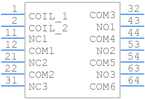 V23050A1110A533 - TE Connectivity - PCB symbol