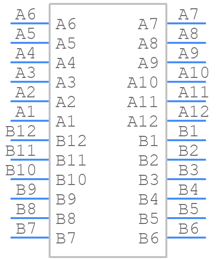DTM13-12PC-12PD-R008 - TE Connectivity - PCB symbol