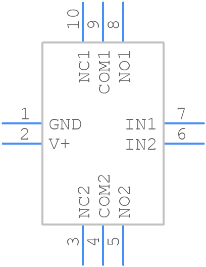 ISL54059IRUZ-T - Renesas Electronics - PCB symbol