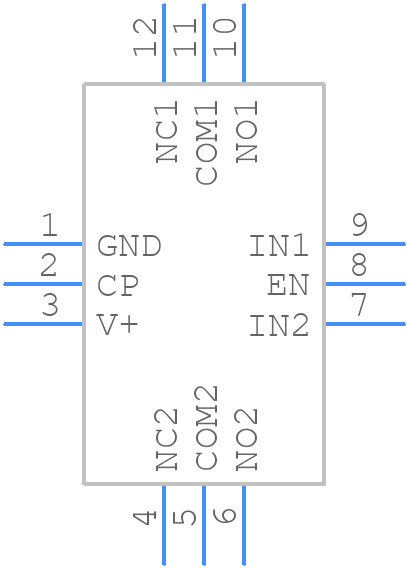 ISL54065IRUZ-T - Renesas Electronics - PCB symbol